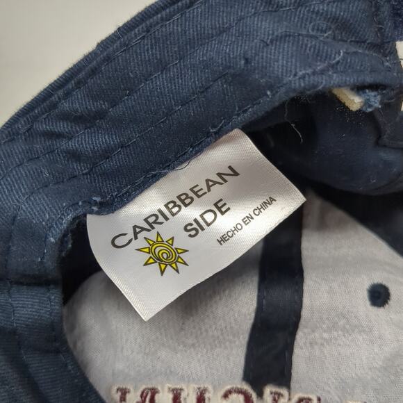 Cancun Mexico Strapback Baseball Cap Blue One Size Adjustable Caribbean Side - Picture 9 of 10